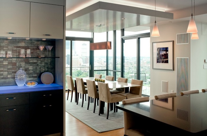 Modern Dining Room Design With Luxury Ceilings